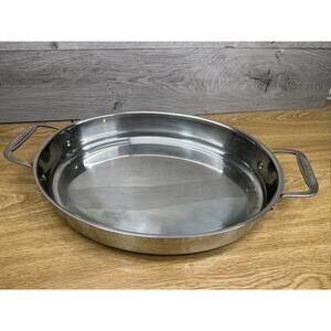 All-Clad Metal Crafters Stainless Steel 15" 5.5QT Oval Baking Roasting Pan